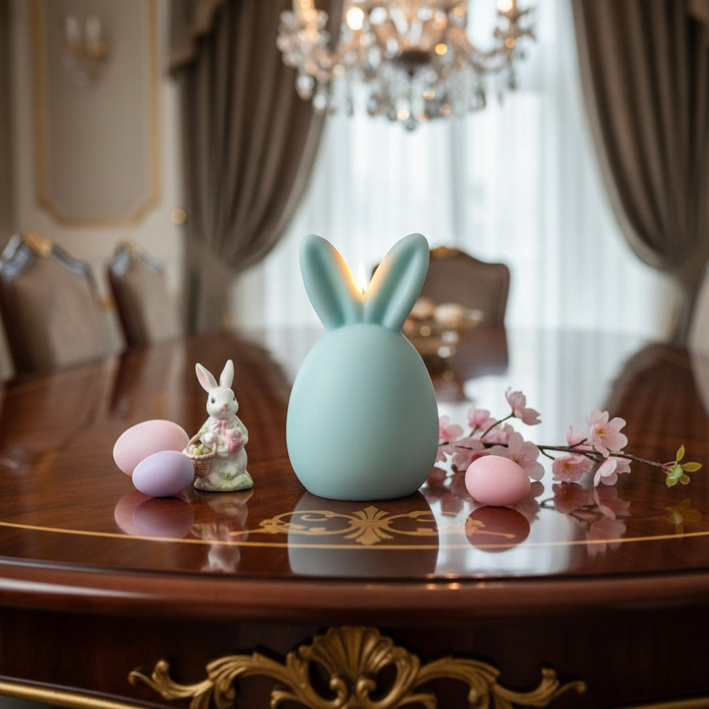 Bunny Shaped Candle - Blue